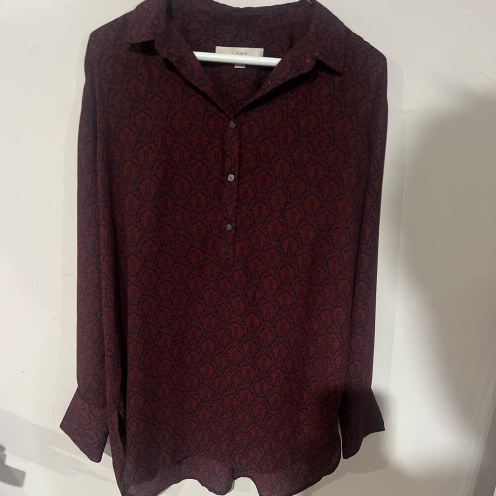 Loft red and black patterned
